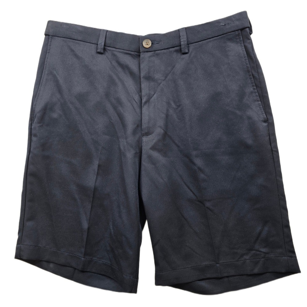 Haggar Cool 18 Golf Shorts Mens 34 Navy Blue Gabardine NEW‎